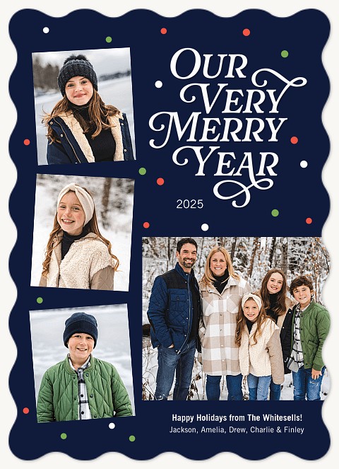 Very Merry Year Personalized Holiday Cards