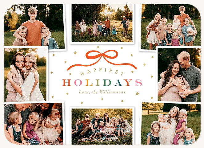 Rainbow Collage Personalized Holiday Cards