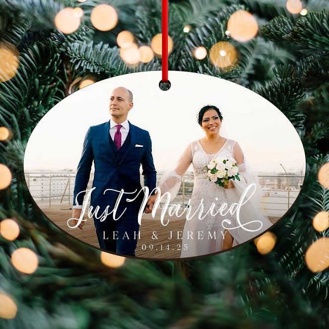 Pretty Script Custom Ornaments