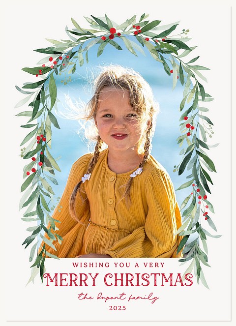 Sprig Arch Personalized Holiday Cards