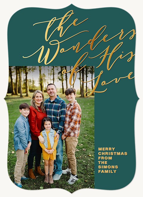 Glowing Wonder Personalized Holiday Cards