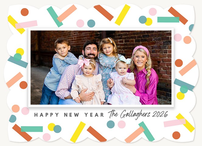 Sprinkles & Confetti Personalized Holiday Cards