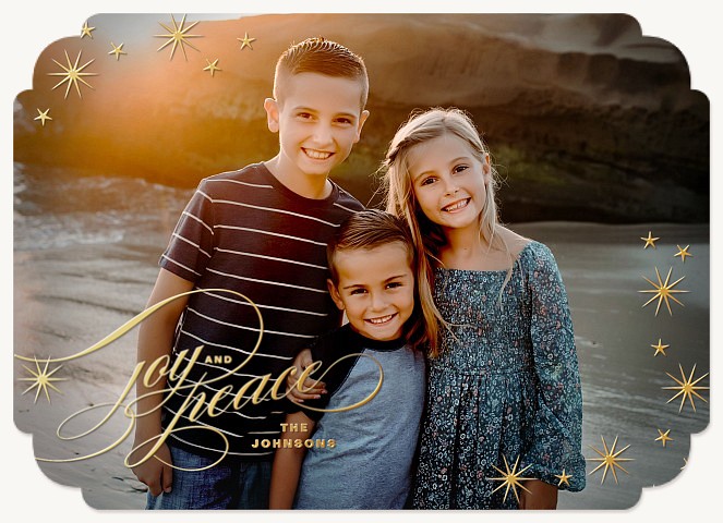 Gleaming Stars Personalized Holiday Cards
