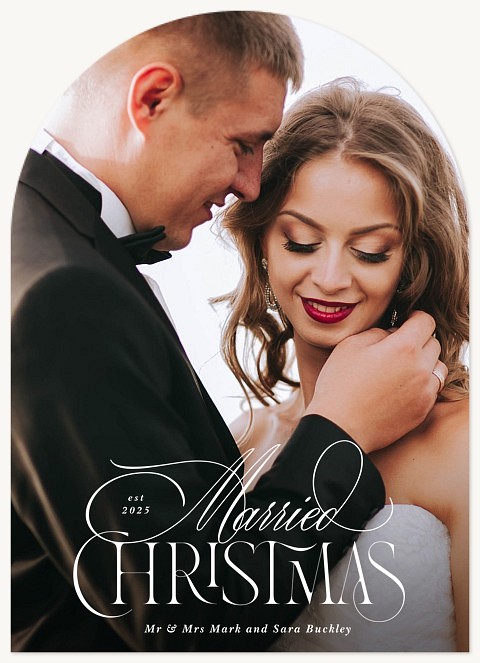 Elegant Couple Personalized Holiday Cards