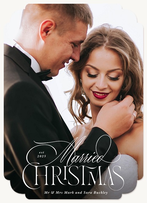 Elegant Couple Personalized Holiday Cards