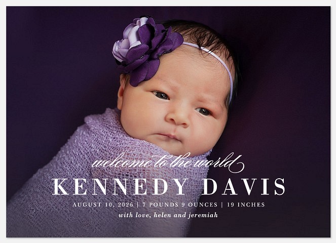 Chic & Stylish Baby Birth Announcements