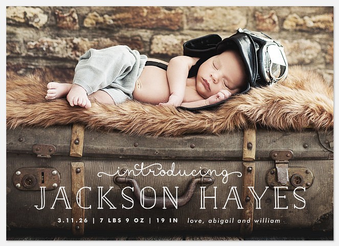 Charming Whimsy Baby Birth Announcements