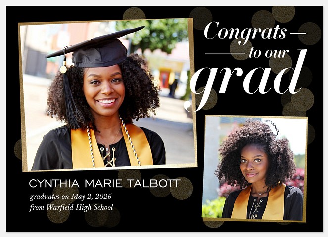 Glimmering Congrats Graduation Cards