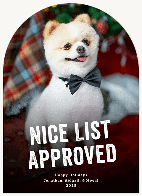 Nice List Approved  Personalized Holiday Cards