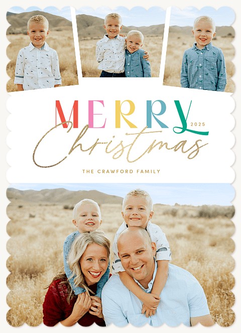Colorfully Modern Personalized Holiday Cards