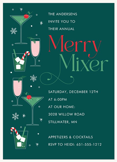 Merry Mixer Holiday Party Invitations