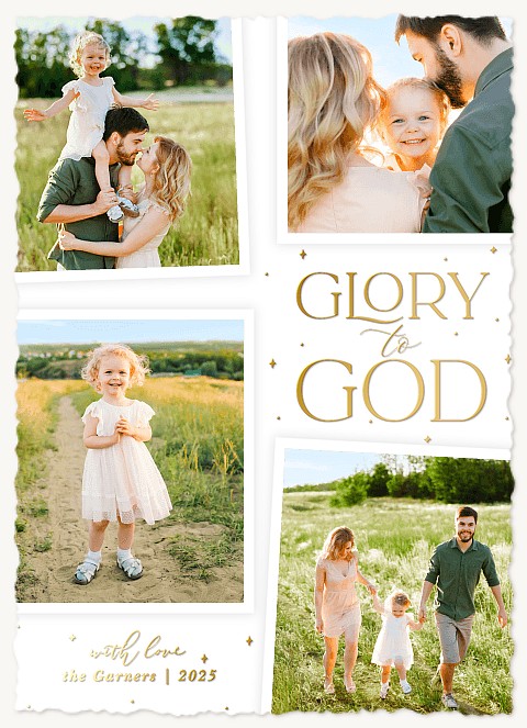 Radiant Glory Personalized Holiday Cards