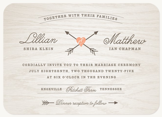 Cross My Heart Wedding Invitations