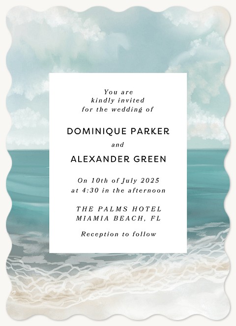 Beach Breeze Wedding Invitations