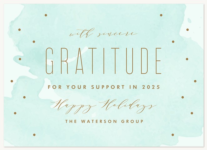 Holiday Gratitude Business Holiday Cards