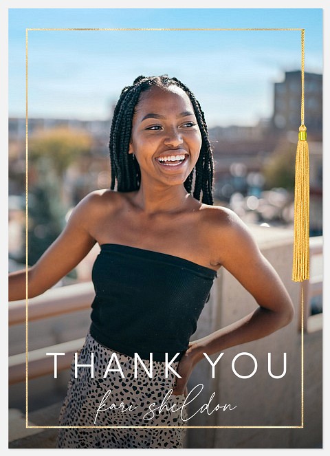 Golden Tassel Thank You Cards 