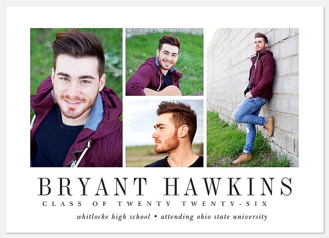 Classic Grid Graduation Cards