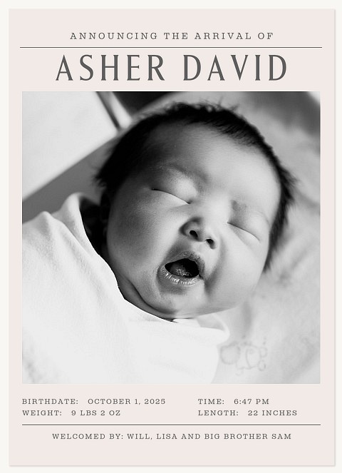 Special Announcement Baby Announcements