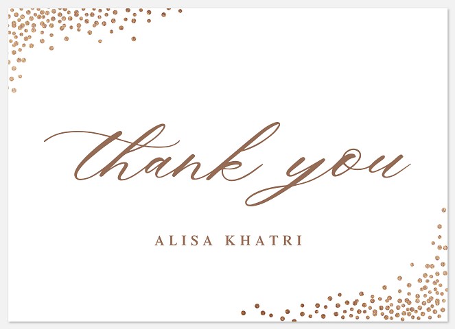 Corner Confetti Thank You Cards 