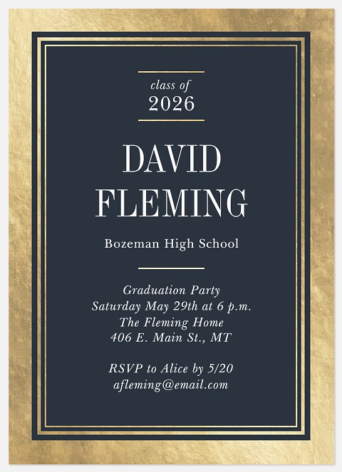 Gold-Plated Graduation Cards