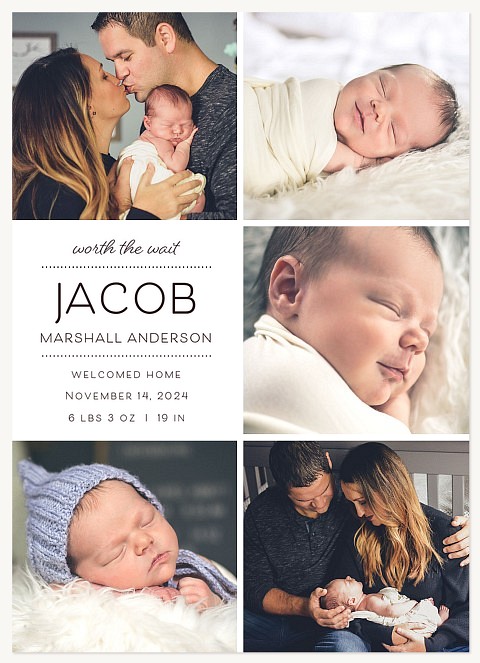 Welcomed Love Baby Announcements