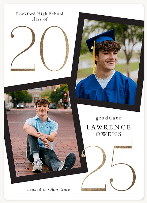 Angled Snapshots Graduation Cards