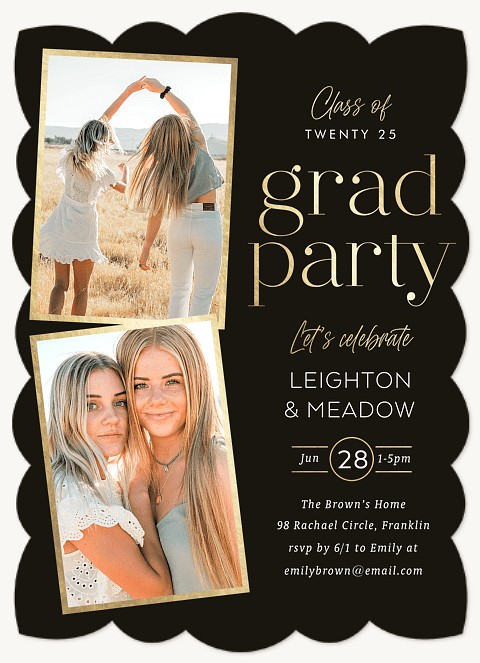 Gilded Frames Graduation Cards