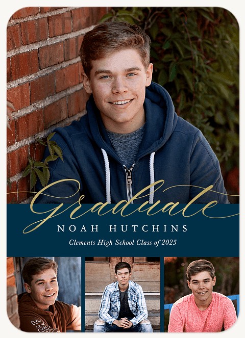 Sweeping Script Graduation Cards