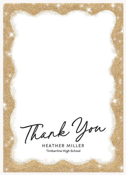 Gold Wave Thank You Cards 