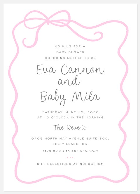 Tied with Ribbon Baby Shower Invitations