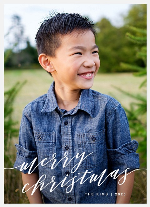 Longhand Wishes Holiday Photo Cards