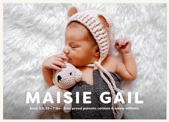 My Name Baby Announcements