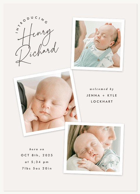 Sweet Trio Baby Announcements