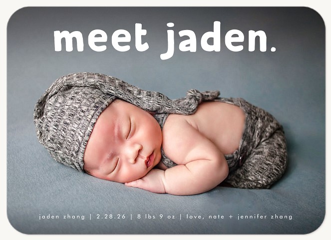 Cute Introduction Baby Announcements
