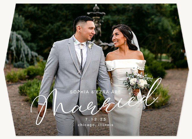 Married Script Wedding Announcements