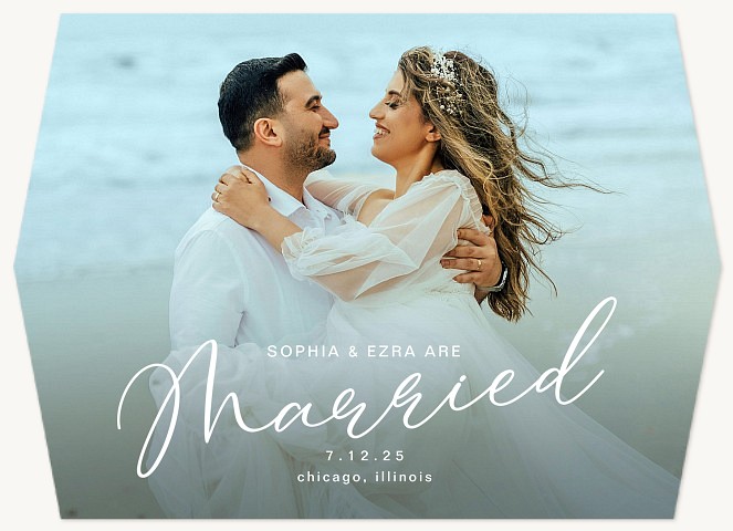 Married Script Wedding Announcements