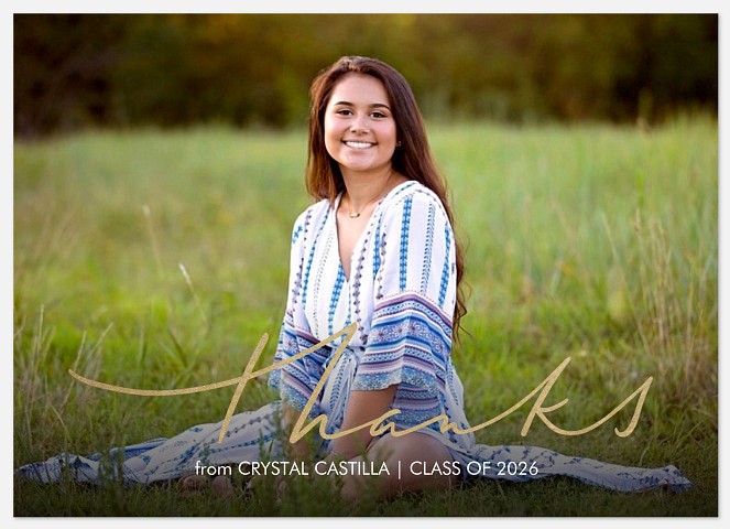 Gilded Calligraphy Thank You Cards 