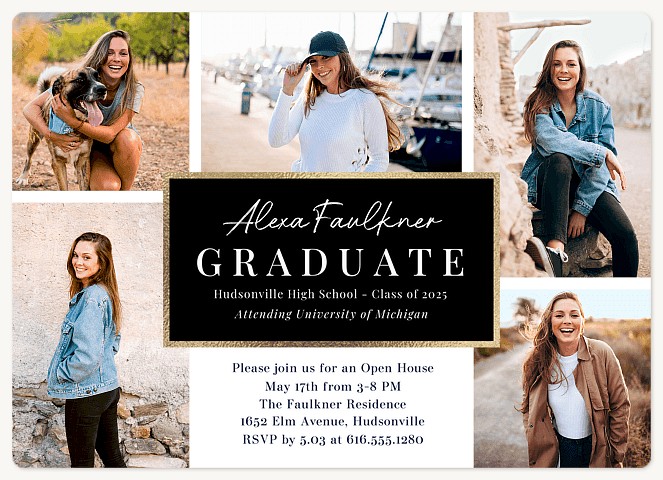 Golden Achievement Graduation Cards