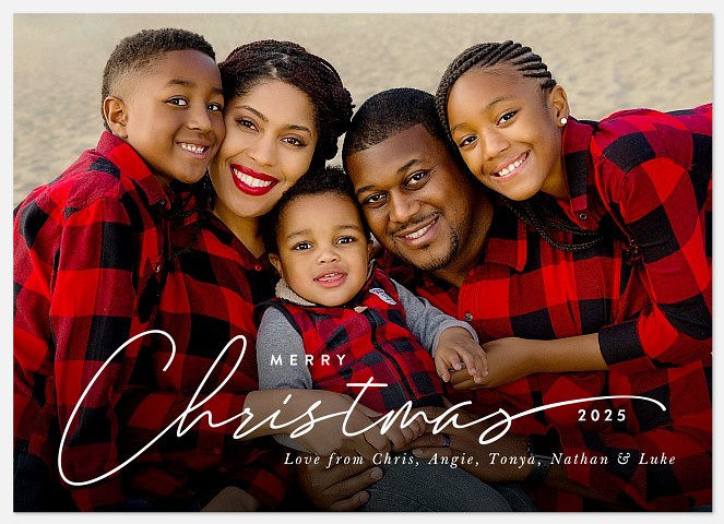 Scripted Sentiments Holiday Photo Cards