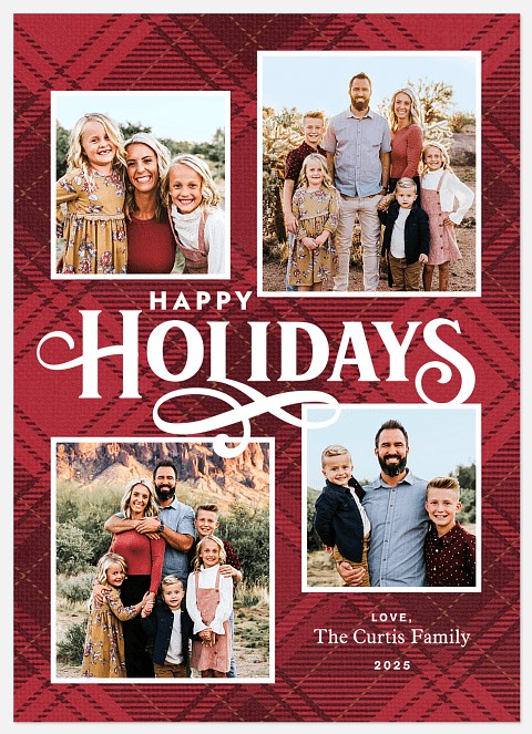 Flannel Four Holiday Photo Cards