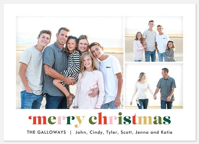 Colorful Fun Holiday Photo Cards