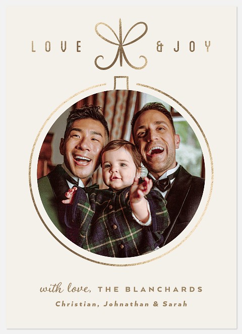 Gleaming Ornament Holiday Photo Cards
