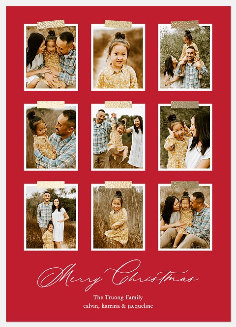 Luxe Washi Holiday Photo Cards