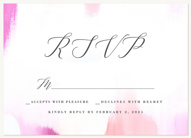 A Feminine Touch Bat Mitzvah RSVP Cards