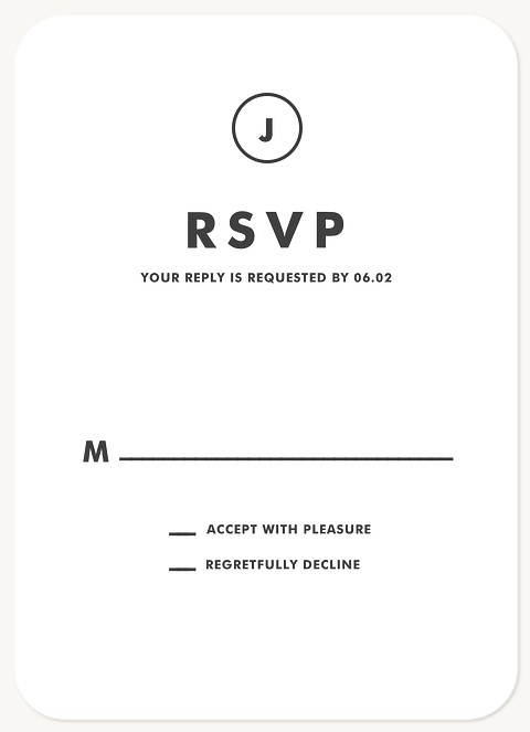 Crisp & Clean Bar Mitzvah RSVP Cards