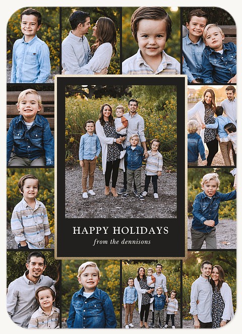 Shiny Frame Personalized Holiday Cards