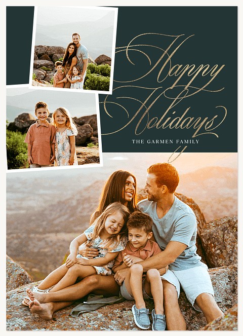 Luxe Collage Personalized Holiday Cards