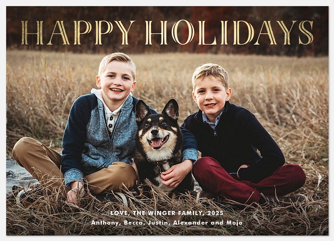 Glimmering Greeting Holiday Photo Cards