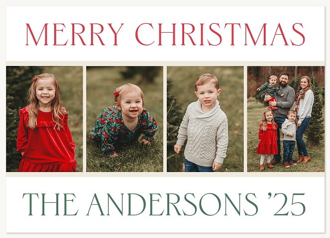 Bold Type Personalized Holiday Cards