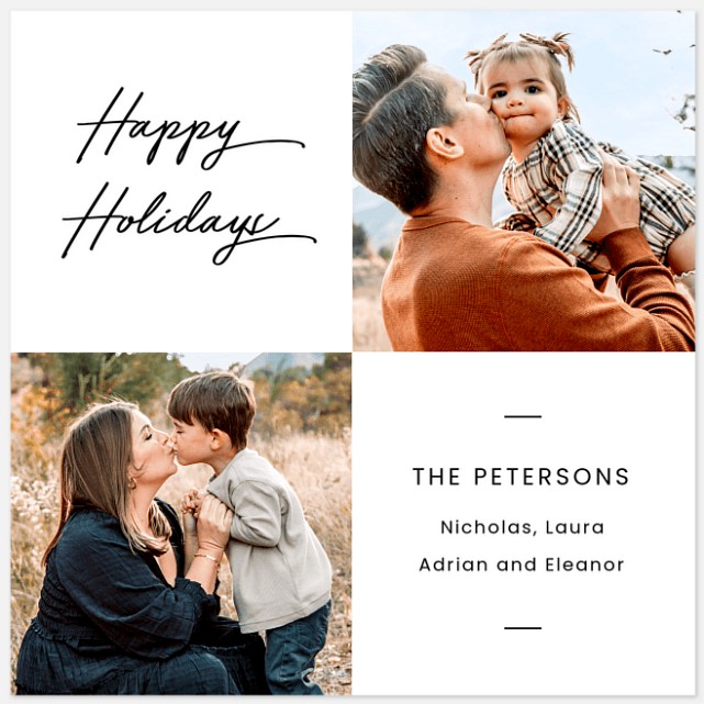 Fourfold Holiday Photo Cards